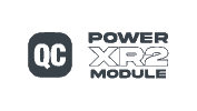 QC hex badge followed by Power XR2 Module logo on dark teal background.